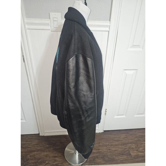 Vintage Skookum Adesa Wool Leather Letterman Varsity Jacket Size 54 Made in USA - Picture 3 of 10